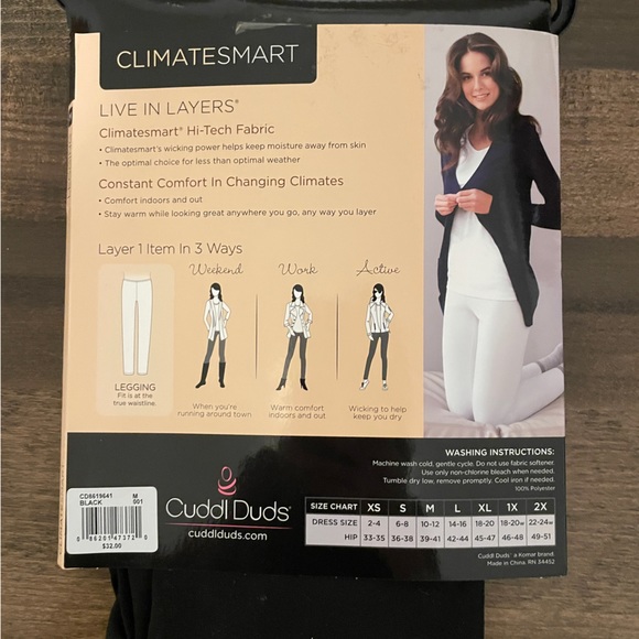 CuddlDuds ClimateSmart Leggings - Picture 3 of 3